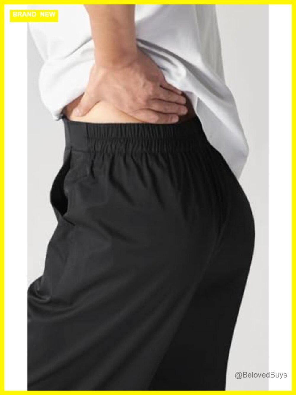 Women's Elastic Waist Ankle Pants Tapered Barrel Travel Trousers Quick Dry - Picture 4 of 6